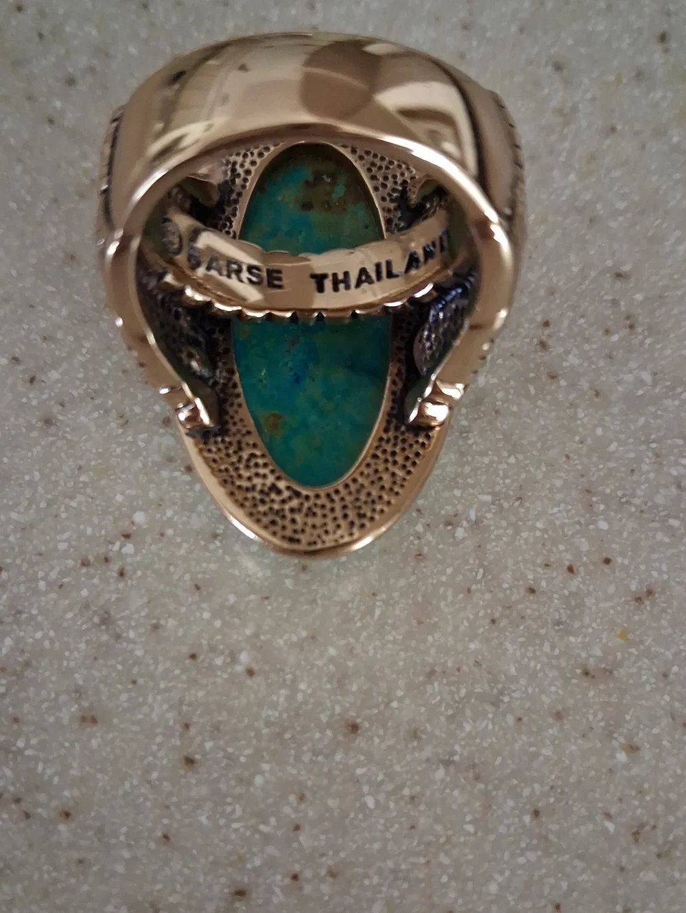 NEW! Studio Barse Gold-Tone Ring with Turquoise Blue Oval Stone